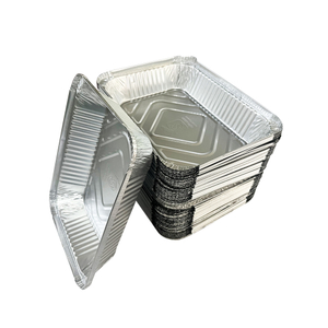 Recyclable Aluminium Foil Food Box With Convient Hygienic Leak Resistant Hot Resistant Aluminium Foil Container