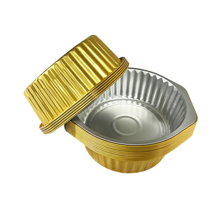 Gold Round Aluminum Foil Food Container