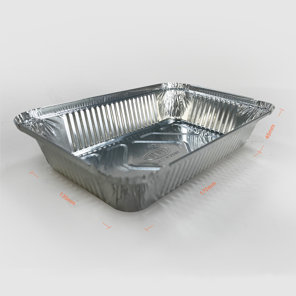 Factory Directly Sale Carry Out Lunch Box 8011 Food Grade Disposable Aluminum Foil Container Pans Tray 