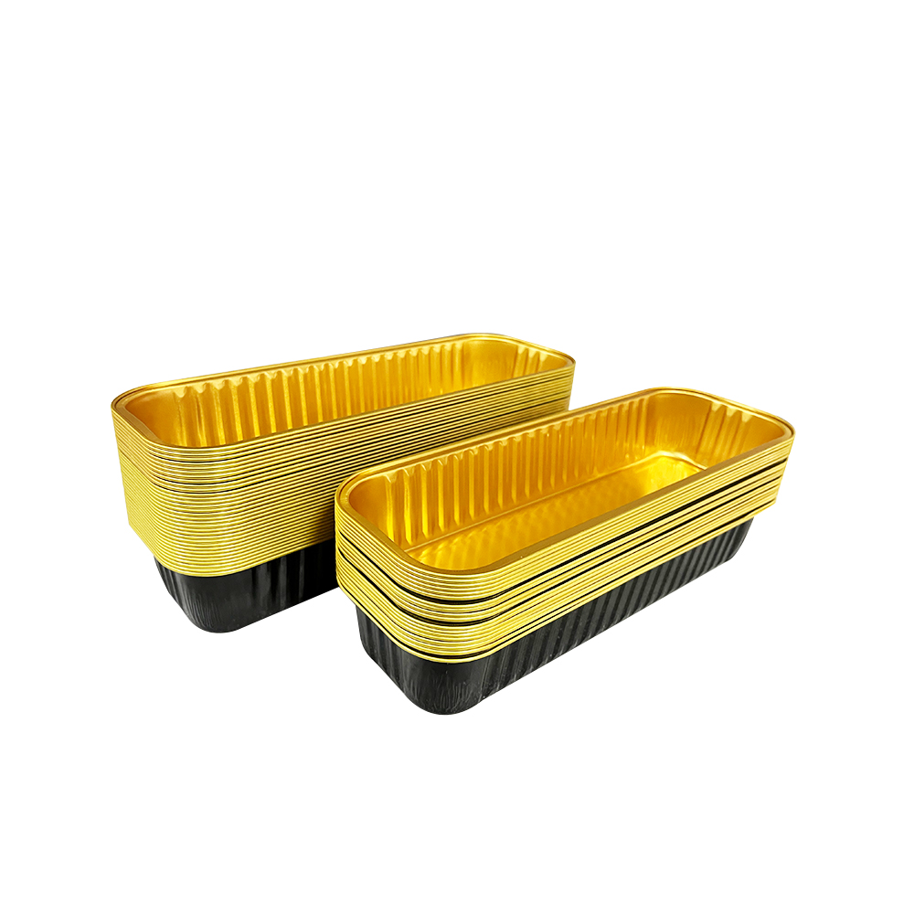 China Factory Wholesale Disposable Food Packaging Aluminium Foil Rectangle Loaf Shape Pan Containers Tray