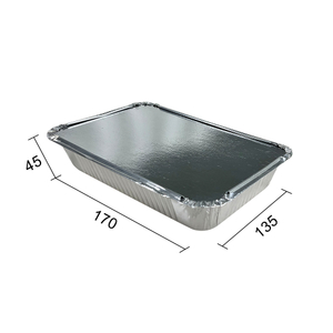 wholesale Food Storage Packaging Lunch Box Disposable Tin Foil Dishes Grill Pan Catering Aluminium Foil Container Tray With Lid 