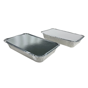 Disposable Takeout Aluminum Foil Food Container With Lid 